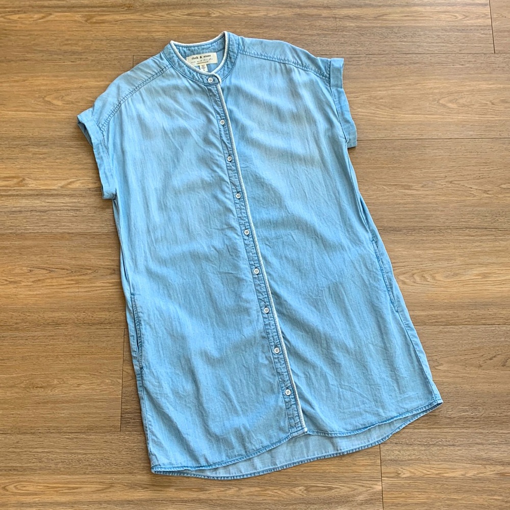 cloth & stone Anthropologie Chambray Dress Sz L